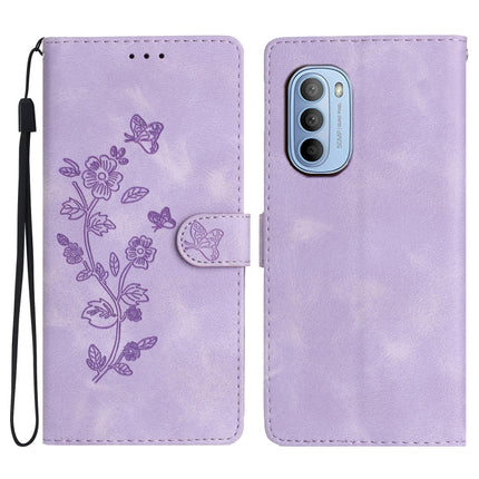 Flower Butterfly Embossing Pattern Leather Phone Case, For Motorola Moto G22, For Motorola Moto E20 / E30 / E40, For Motorola Moto G31 / G41, For Motorola Moto G60 / G40 Fusion