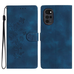 Flower Butterfly Embossing Pattern Leather Phone Case