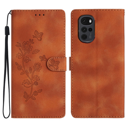 Flower Butterfly Embossing Pattern Leather Phone Case, For Motorola Moto G22, For Motorola Moto E20 / E30 / E40, For Motorola Moto G31 / G41, For Motorola Moto G60 / G40 Fusion