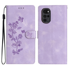 Flower Butterfly Embossing Pattern Leather Phone Case
