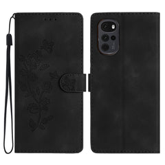 Flower Butterfly Embossing Pattern Leather Phone Case