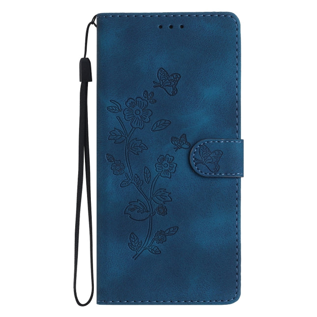 Flower Butterfly Embossing Pattern Leather Phone Case, For Motorola Moto G13, For Motorola Moto E13, For Motorola Moto G73, For Motorola Moto E22