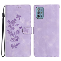 Flower Butterfly Embossing Pattern Leather Phone Case