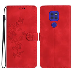 Flower Butterfly Embossing Pattern Leather Phone Case