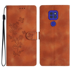 Flower Butterfly Embossing Pattern Leather Phone Case