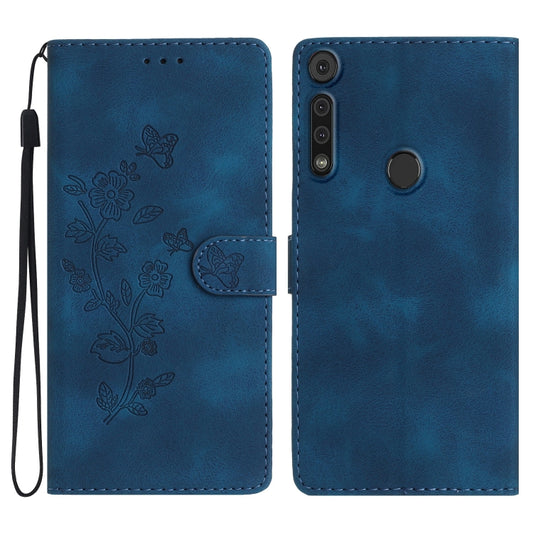 Flower Butterfly Embossing Pattern Leather Phone Case, For Motorola Moto G8 Play, For Motorola One Action, For Motorola Moto P40 Power, For Motorola Moto G7 Power