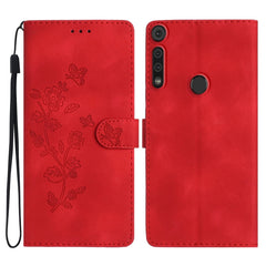 Flower Butterfly Embossing Pattern Leather Phone Case, For Motorola Moto G8 Play, For Motorola One Action, For Motorola Moto P40 Power, For Motorola Moto G7 Power