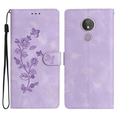 Flower Butterfly Embossing Pattern Leather Phone Case, For Motorola Moto G8 Play, For Motorola One Action, For Motorola Moto P40 Power, For Motorola Moto G7 Power