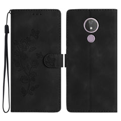 Flower Butterfly Embossing Pattern Leather Phone Case, For Motorola Moto G8 Play, For Motorola One Action, For Motorola Moto P40 Power, For Motorola Moto G7 Power