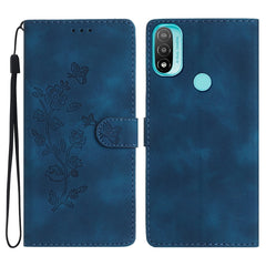 Flower Butterfly Embossing Pattern Leather Phone Case