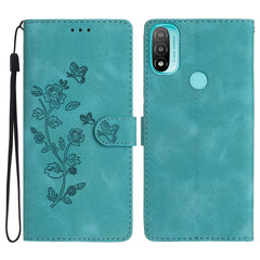 Flower Butterfly Embossing Pattern Leather Phone Case
