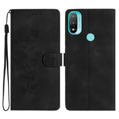 Flower Butterfly Embossing Pattern Leather Phone Case