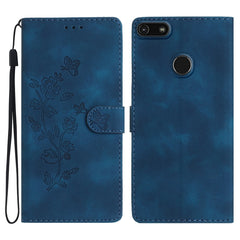 Flower Butterfly Embossing Pattern Leather Phone Case