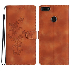 Flower Butterfly Embossing Pattern Leather Phone Case