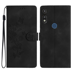 Flower Butterfly Embossing Pattern Leather Phone Case
