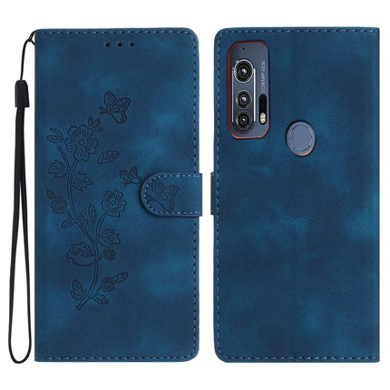 Flower Butterfly Embossing Pattern Leather Phone Case, For Motorola Edge+ 2020, For Motorola Moto E6 Play, For Motorola Moto G8 Play, For Motorola One Action