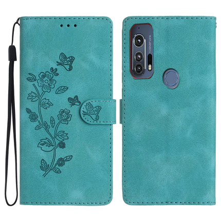 Flower Butterfly Embossing Pattern Leather Phone Case, For Motorola Edge+ 2020, For Motorola Moto E6 Play, For Motorola Moto G8 Play, For Motorola One Action