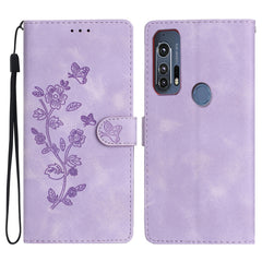 Flower Butterfly Embossing Pattern Leather Phone Case