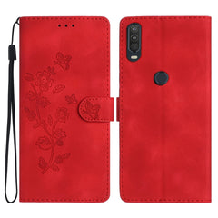 Flower Butterfly Embossing Pattern Leather Phone Case, For Motorola Moto G8 Play, For Motorola One Action, For Motorola Moto P40 Power, For Motorola Moto G7 Power