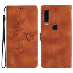 Flower Butterfly Embossing Pattern Leather Phone Case, For Motorola Moto G8 Play, For Motorola One Action, For Motorola Moto P40 Power, For Motorola Moto G7 Power