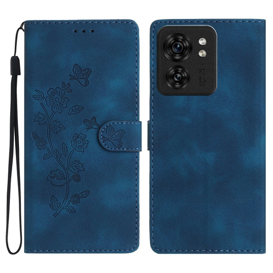 Flower Butterfly Embossing Pattern Leather Phone Case