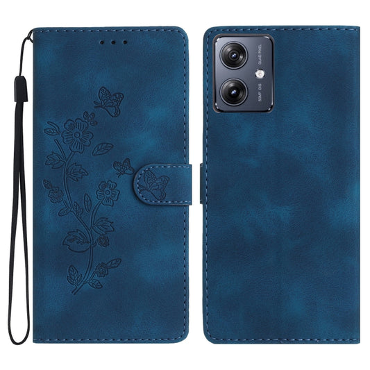 Flower Butterfly Embossing Pattern Leather Phone Case, For Motorola Moto G14 4G, For Motorola Edge 40, For Motorola Moto G13, For Motorola Moto E13, For Motorola Moto G73