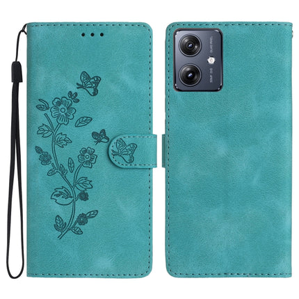 Flower Butterfly Embossing Pattern Leather Phone Case, For Motorola Moto G84 5G, For Motorola Moto G54 5G, For Motorola Moto G14 4G, For Motorola Edge 40
