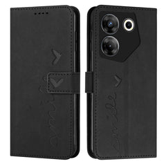 Skin Feel Heart Pattern Leather Phone Case, For Tecno Pova Neo 3, For Tecno Camon 20 Premier, For Tecno Pova 5 4G, For Tecno Camon 20 Pro 5G, For Tecno Camon 20/Camon 20 Pro 4G