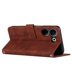 Skin Feel Heart Pattern Leather Phone Case, For Tecno Camon 20/Camon 20 Pro 4G