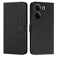 Skin Feel Heart Pattern Leather Phone Case, For Tecno Pova Neo 3, For Tecno Camon 20 Premier, For Tecno Pova 5 4G, For Tecno Camon 20 Pro 5G, For Tecno Camon 20/Camon 20 Pro 4G