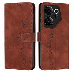 Skin Feel Heart Pattern Leather Phone Case, For Tecno Pova Neo 3, For Tecno Camon 20 Premier, For Tecno Pova 5 4G, For Tecno Camon 20 Pro 5G, For Tecno Camon 20/Camon 20 Pro 4G