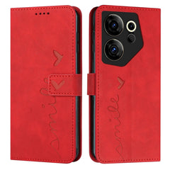 Skin Feel Heart Pattern Leather Phone Case, For Tecno Pova Neo 3, For Tecno Camon 20 Premier, For Tecno Pova 5 4G, For Tecno Camon 20 Pro 5G, For Tecno Camon 20/Camon 20 Pro 4G