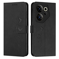 Skin Feel Heart Pattern Leather Phone Case, For Tecno Pova Neo 3, For Tecno Camon 20 Premier, For Tecno Camon 20 Pro 5G, For Tecno Pova 5 4G, For Tecno Camon 20/Camon 20 Pro 4G