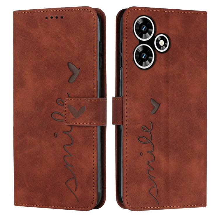 Skin Feel Heart Pattern Leather Phone Case, For Infinix Hot 30 Play NFC, For Infinix Note 30/Note 30 5G, For Infinix Note 30i, For Infinix Note 30 Pro, For Infinix Hot 30, For Infinix Note 30 VIP