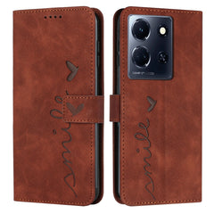 Skin Feel Heart Pattern Leather Phone Case, For Infinix Hot 30 Play NFC, For Infinix Note 30/Note 30 5G, For Infinix Note 30i, For Infinix Note 30 Pro, For Infinix Hot 30, For Infinix Note 30 VIP