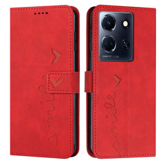 Skin Feel Heart Pattern Leather Phone Case, For Infinix Hot 30 Play NFC, For Infinix Note 30/Note 30 5G, For Infinix Note 30i, For Infinix Note 30 Pro, For Infinix Hot 30, For Infinix Note 30 VIP