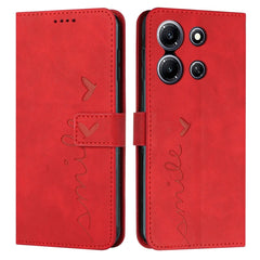 Skin Feel Heart Pattern Leather Phone Case, For Infinix Hot 30 Play NFC, For Infinix Note 30/Note 30 5G, For Infinix Note 30i, For Infinix Note 30 Pro, For Infinix Hot 30, For Infinix Note 30 VIP