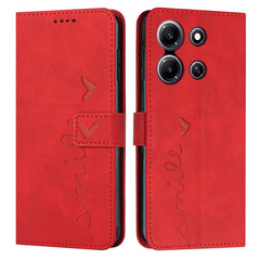 Skin Feel Heart Pattern Leather Phone Case, For Infinix Hot 30 Play NFC, For Infinix Note 30/Note 30 5G, For Infinix Note 30i, For Infinix Note 30 Pro