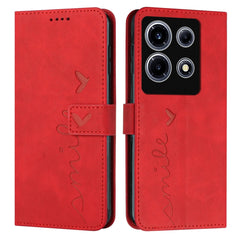 Skin Feel Heart Pattern Leather Phone Case, For Infinix Hot 30 Play NFC, For Infinix Note 30/Note 30 5G, For Infinix Note 30i, For Infinix Note 30 Pro, For Infinix Hot 30, For Infinix Note 30 VIP