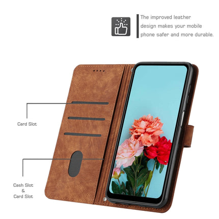 Skin Feel Stripe Pattern Leather Phone Case with Lanyard, For Infinix Note 30i, For Infinix Note 30 Pro, For Infinix Note 30 VIP, For Infinix Hot 30