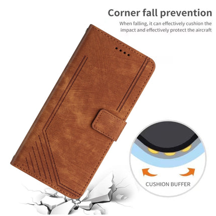 Skin Feel Stripe Pattern Leather Phone Case with Lanyard, For Infinix Note 30i, For Infinix Note 30 Pro, For Infinix Note 30 VIP, For Infinix Hot 30