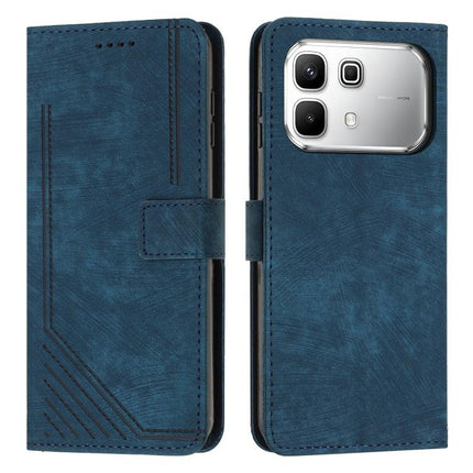 Skin Feel Stripe Pattern Leather Phone Case with Lanyard, For Infinix Hot 70 5G, For Infinix Note Edge 5G, For Infinix Smart 20 4G, For Infinix Note 60 / 60 Pro 5G