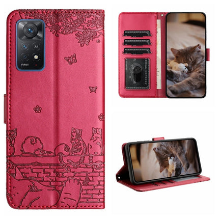 Cat Embossing Pattern Leather Phone Case with Lanyard, For Xiaomi Redmi Note 12 5G India / POCO X5, For Xiaomi Redmi 12C / 11A, For Xiaomi Redmi Note 11 Pro 4G/5G Global, For Xiaomi Redmi Note 11 Global