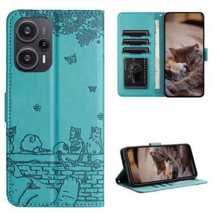 Cat Embossing Pattern Leather Phone Case with Lanyard, For Xiaomi Poco F5, For Xiaomi Poco F5 Pro, For Xiaomi Redmi Note 12 4G Global, For Xiaomi Redmi Note 12 Pro Speed