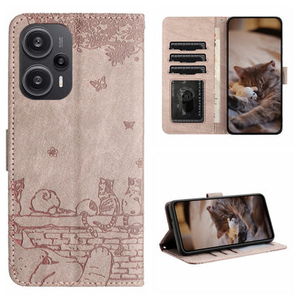 Cat Embossing Pattern Leather Phone Case with Lanyard, For Xiaomi Poco F5, For Xiaomi Poco F5 Pro, For Xiaomi Redmi Note 12 4G Global, For Xiaomi Redmi Note 12 Pro Speed
