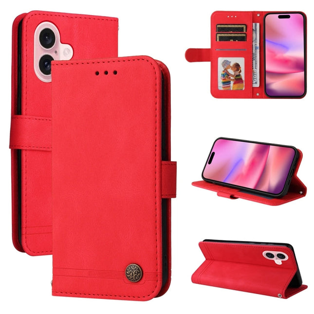 Skin Feel Life Tree Leather Phone Case, For iPhone 16, For iPhone 15 Pro Max, For iPhone 15 Pro, For iPhone 15 Plus