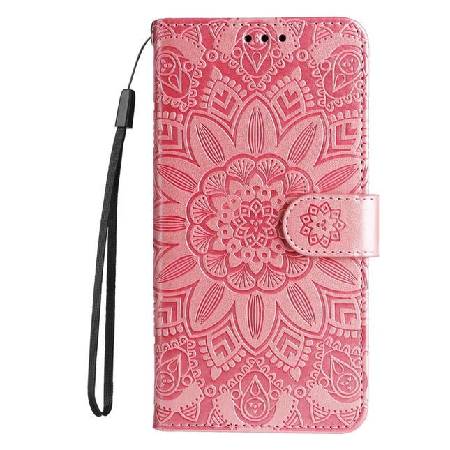 Embossed Sunflower Leather Phone Case, For iPhone 17e / 16e, For iPhone 17 Pro Max, For iPhone 17 Pro, For iPhone 17
