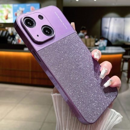 Metallic Glitter Powder Shockproof Phone Case, For iPhone 14 Plus, For iPhone 14, For iPhone 14 Pro, For iPhone 14 Pro Max