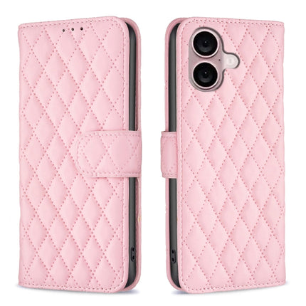Diamond Lattice Wallet Flip Leather Phone Case, For iPhone 16, For iPhone 15 Pro Max, For iPhone 15 Pro, For iPhone 15 Plus
