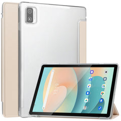 3-fold Semi-transparent Frosted Smart Leather Tablet Case, For Blackview Tab 12 / 12 Pro